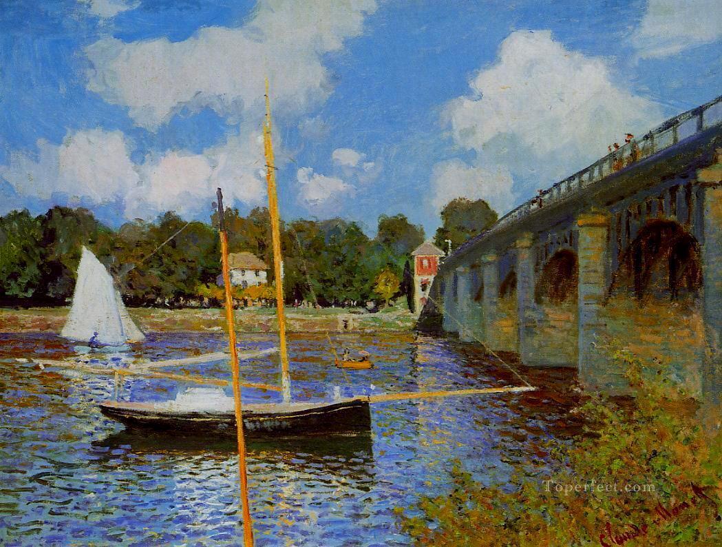 アルジャントゥイユ 3 世の道路橋 クロード・モネ油絵